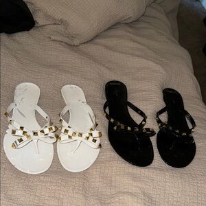 Stylish Women's Sandals with Gold Accents